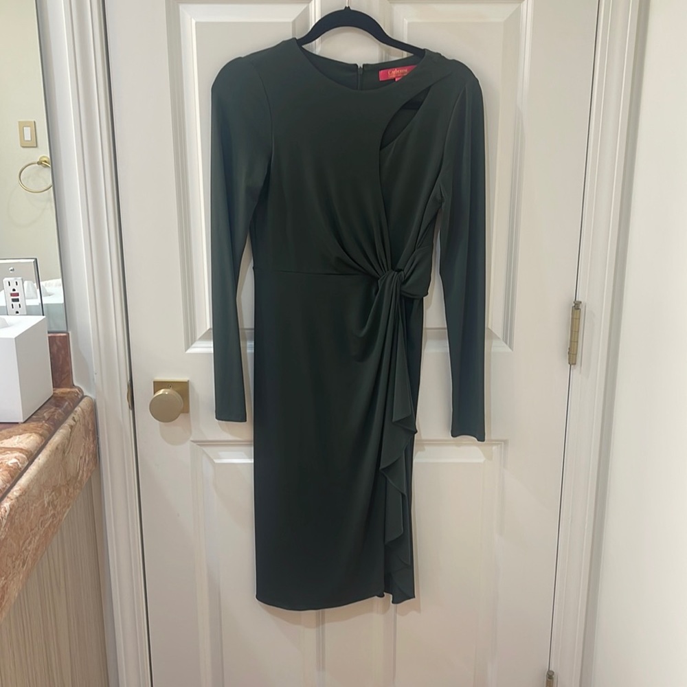 Catherine by Catherine Malandrino Green Long Sleeve Keyhole Dress - Size 6